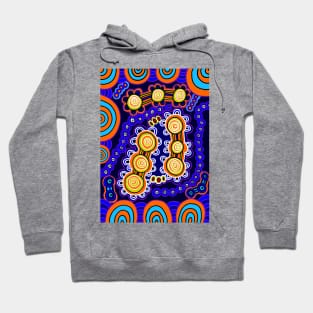 Aboriginal Art - Yugarabul Gathering Hoodie